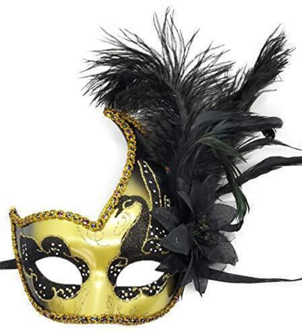 7513 Costume Mask Feather Masquerade Mask Halloween Mardi Gras Cosplay